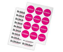 Stickers op vel